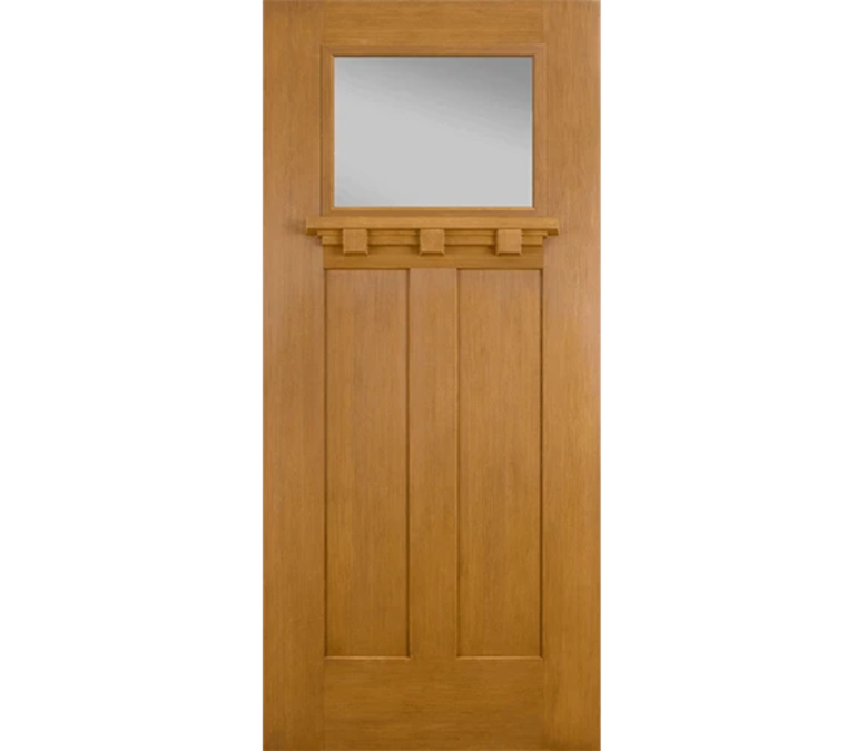 Bloomington Craftsman Light Fiberglass Entry Door