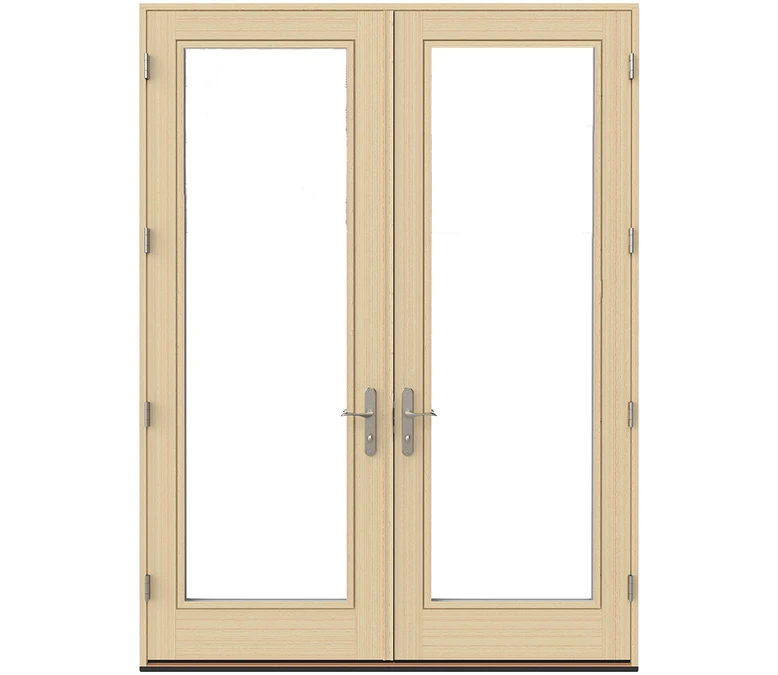 Bloomington Pella Lifestyle Series Wood Double Hinged Patio Doors